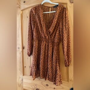 V-neck Print Dress